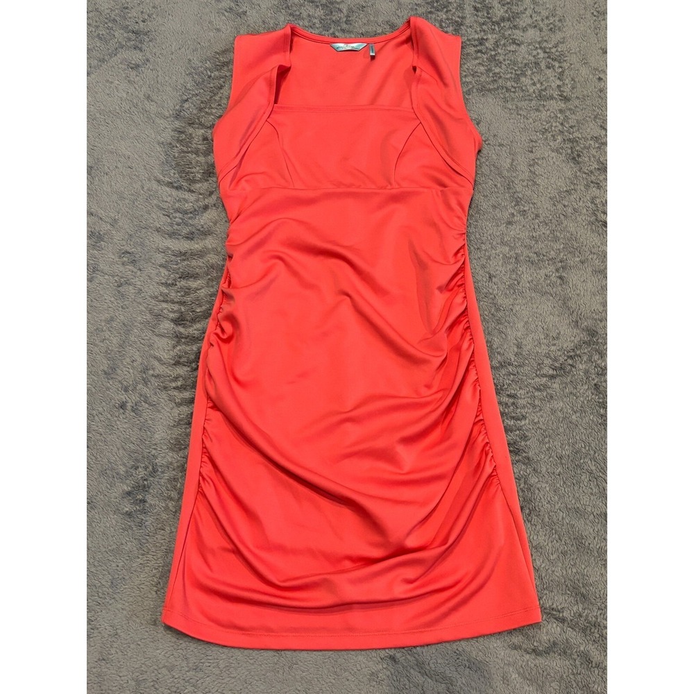 Slim Fabulous Dress Size Medium Ultimate Slimming Ruched Coral Sleeveless